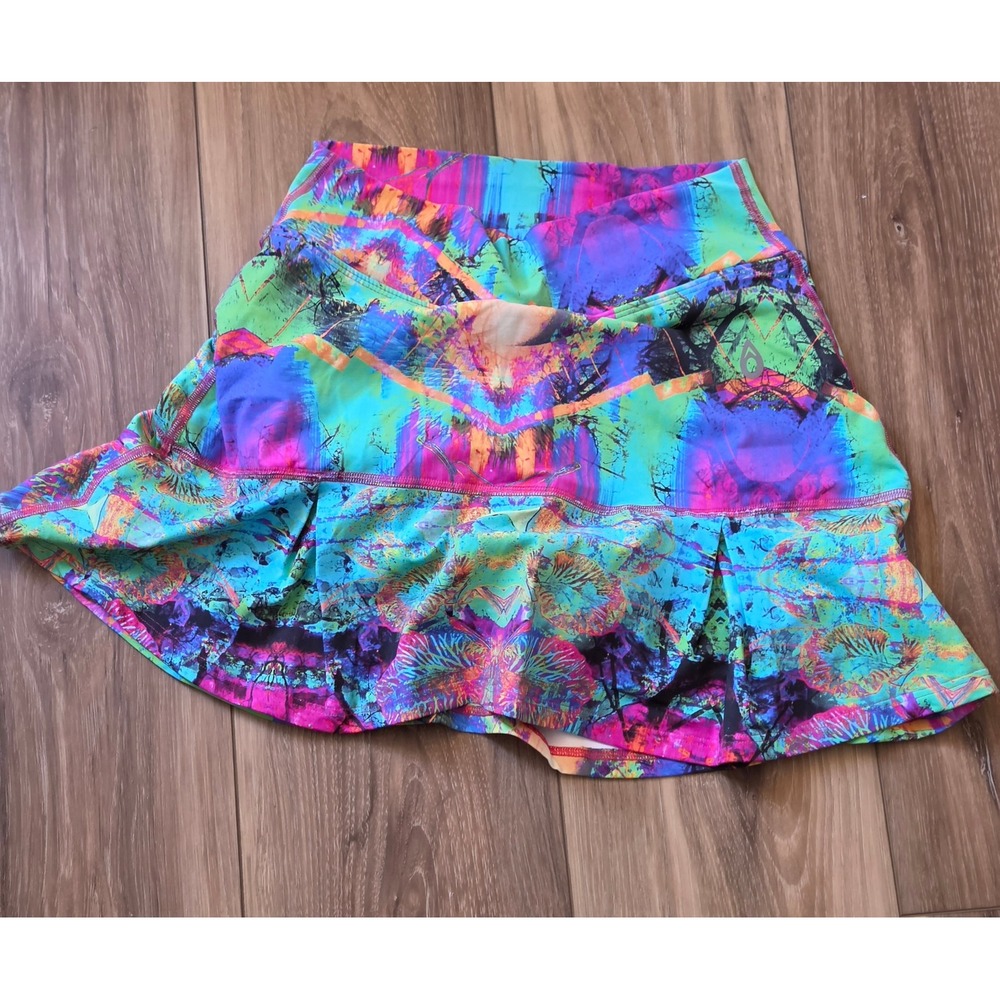 Dona Jo Colorful Abstract Print Athletic Skort Women's Size 1 (Small)